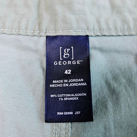 🦃 New Men's SIZE 42 George Shorts Hula Girl 10" Inseam Light Aqua Blue Hawaiian - Picture 6 of 9